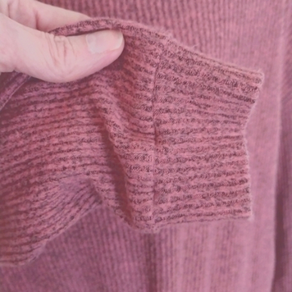 Philosophy Ribbed Knit Top Tie front Mauve Size Small - Picture 4 of 7